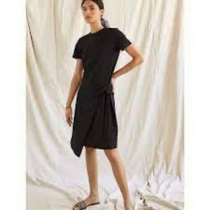 Anthropologie Dolan Draped Midi Dress in Black